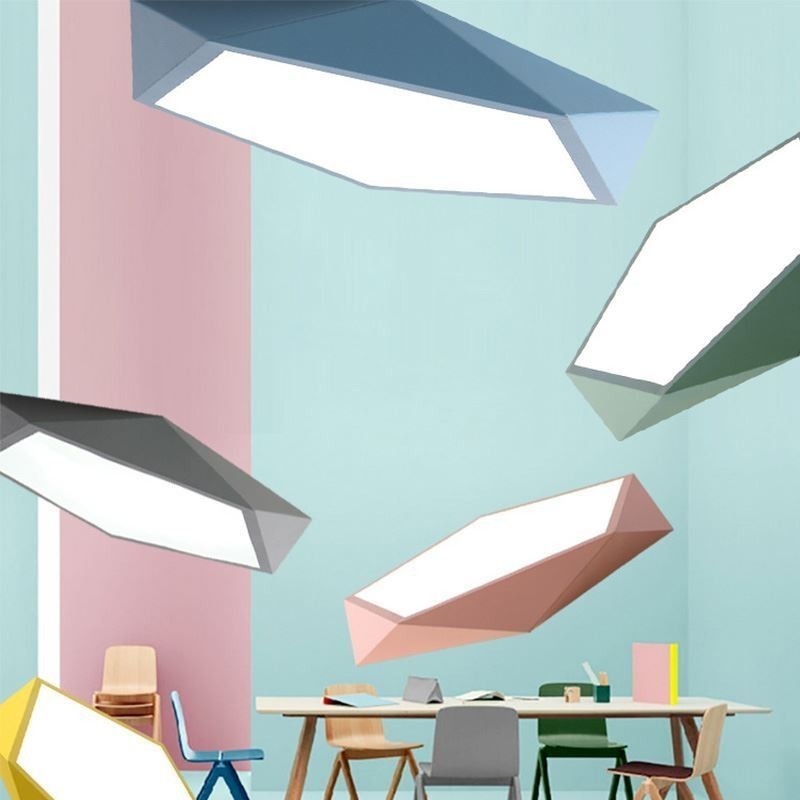 Plafonnier moderne à montage encastré au design diamant ultra fin pour la maison