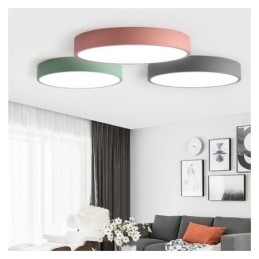 Plafonnier contemporain ultra fin à encastrer, lampe ronde