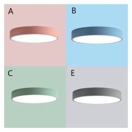 Plafonnier contemporain ultra fin à encastrer, lampe ronde