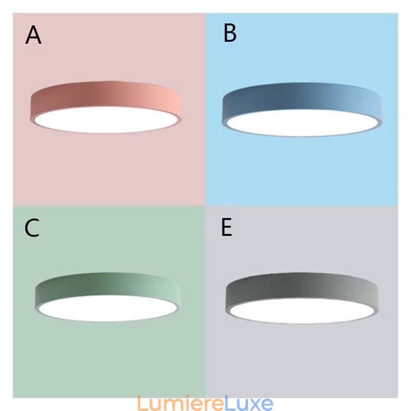 Plafonnier contemporain ultra fin à encastrer, lampe ronde