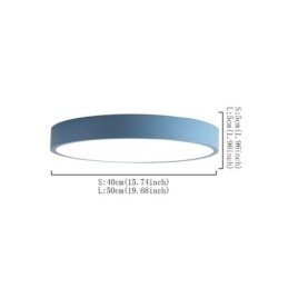 Plafonnier contemporain ultra fin à encastrer, lampe ronde