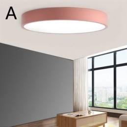 Plafonnier contemporain ultra fin à encastrer, lampe ronde
