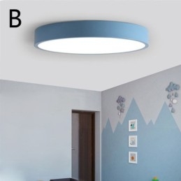 Plafonnier contemporain ultra fin à encastrer, lampe ronde