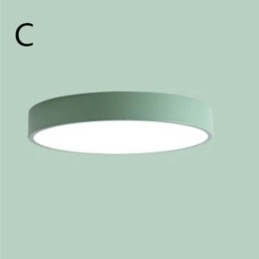 Plafonnier contemporain ultra fin à encastrer, lampe ronde
