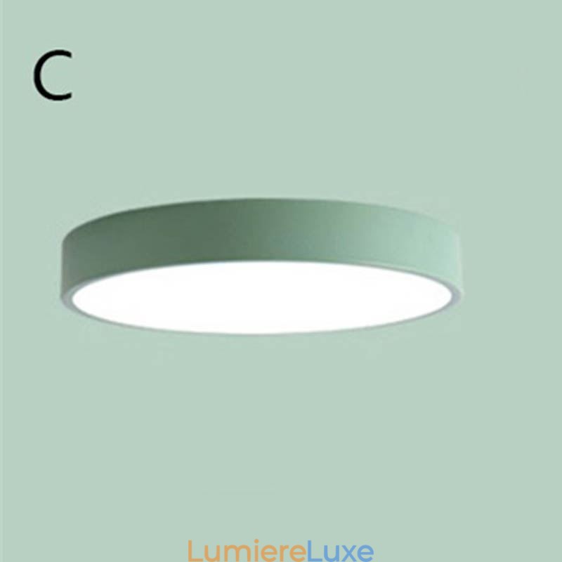 Plafonnier contemporain ultra fin à encastrer, lampe ronde