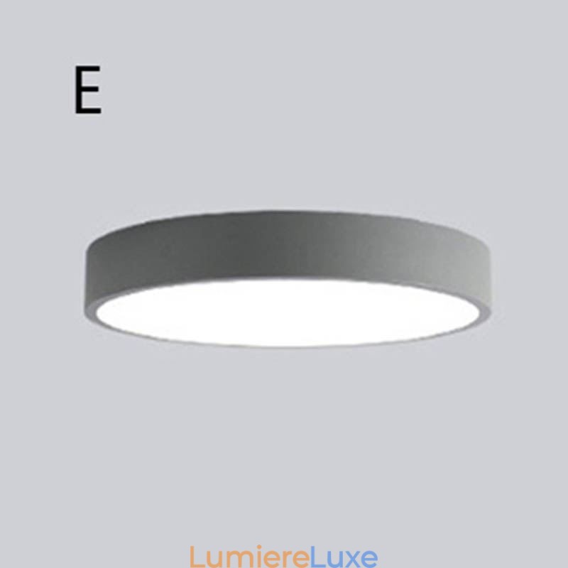 Plafonnier contemporain ultra fin à encastrer, lampe ronde