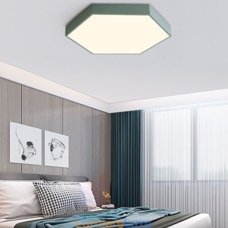 Plafonnier hexagonal contemporain simple à encastrer Plafonnier hexagonal contemporain simple à encastrer