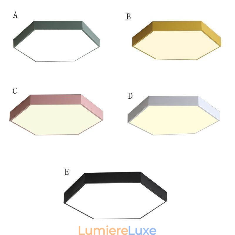 Plafonnier hexagonal contemporain simple à encastrer
