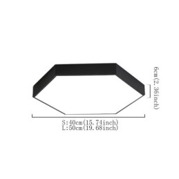 Plafonnier hexagonal contemporain simple à encastrer