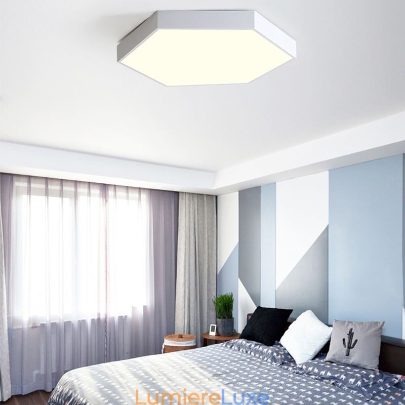 Plafonnier hexagonal contemporain simple à encastrer