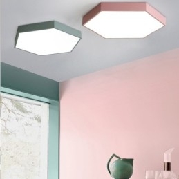 Plafonnier hexagonal contemporain simple à encastrer