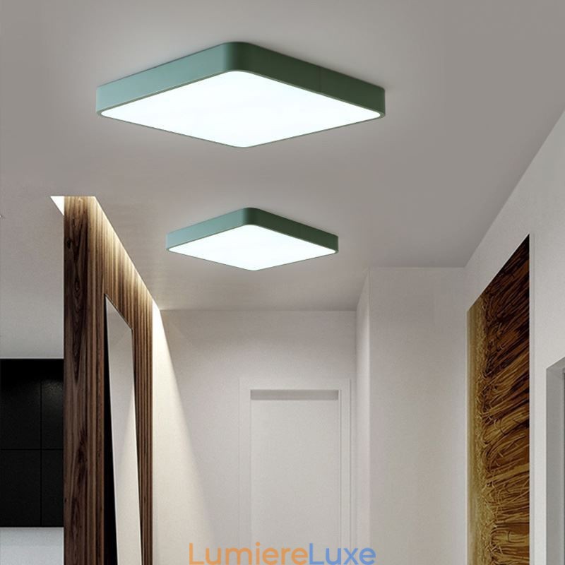 Plafonnier carré mince à montage encastré Simlpe à économie d'énergie