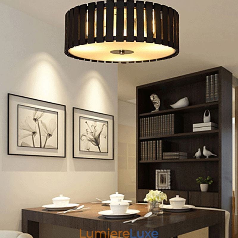 Grand plafonnier chinois créatif en bambou pour enfants