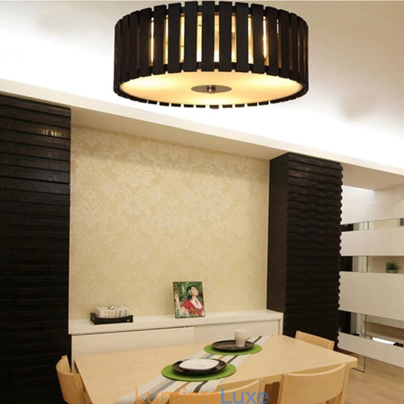 Grand plafonnier chinois créatif en bambou pour enfants