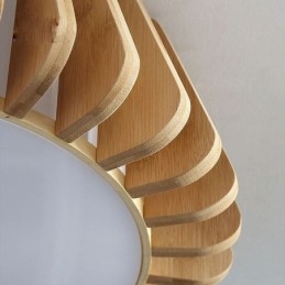 Plafonnier rond en bambou créatif à montage encastré de style nordique
