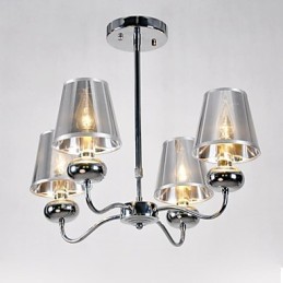 Lustre suspendu en métal galvanisé de style mini contemporain moderne à montage encastré pour salle à manger