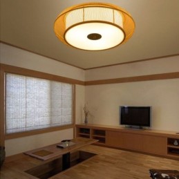 Plafonnier rond créatif japonais en bambou spécial chinois