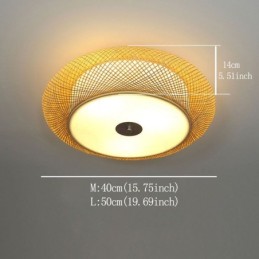 Plafonnier moderne en bambou tissé chinois