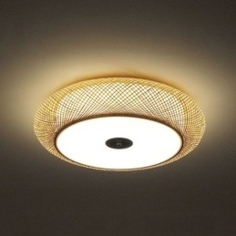 Plafonnier moderne en bambou tissé chinois