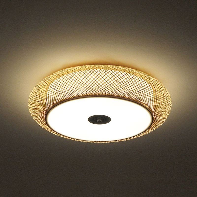 Plafonnier moderne en bambou tissé chinois