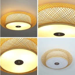 Plafonnier moderne en bambou tissé chinois