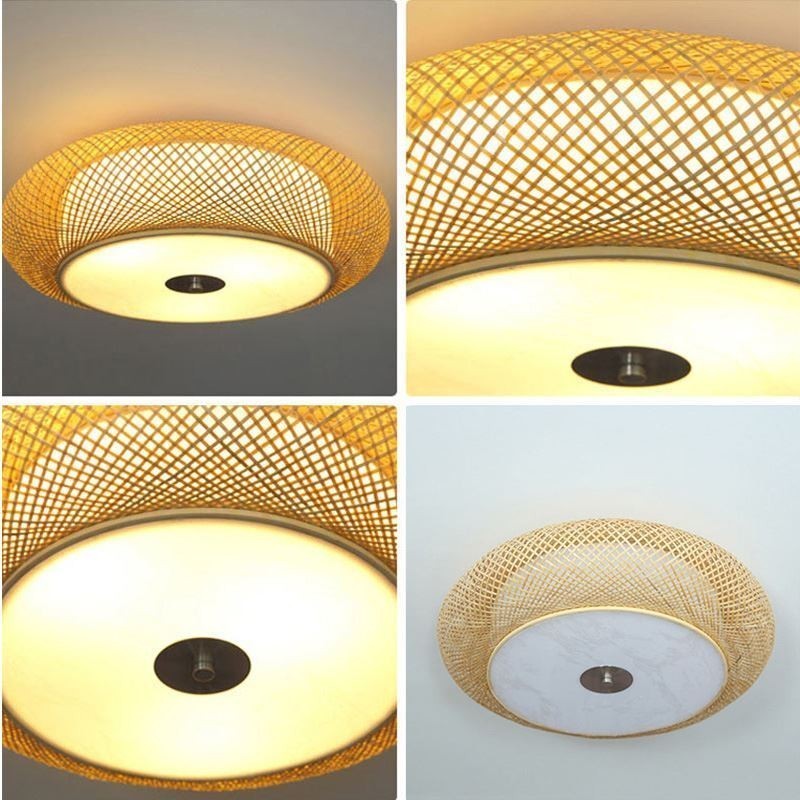 Plafonnier moderne en bambou tissé chinois