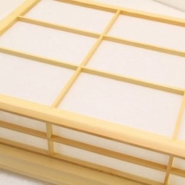 Plafonnier japonais cubique en bois massif