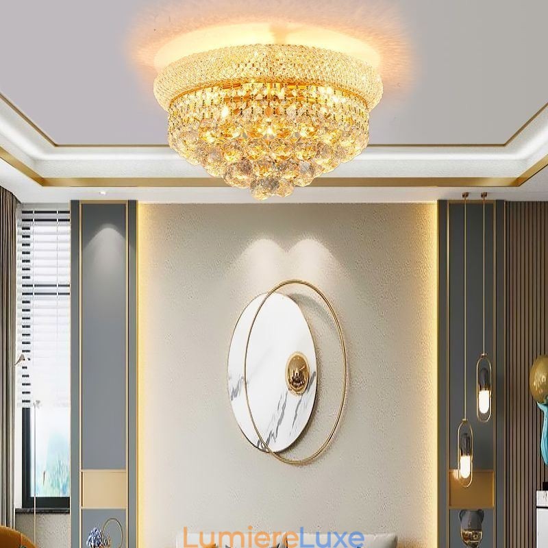 Plafonnier européen en cristal de luxe