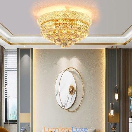 Plafonnier européen en cristal de luxe Plafonnier européen en cristal de luxe