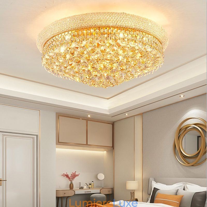 Plafonnier européen en cristal de luxe