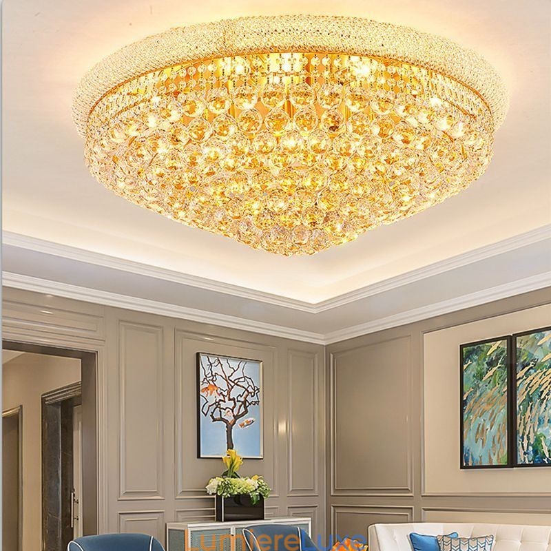 Plafonnier européen en cristal de luxe