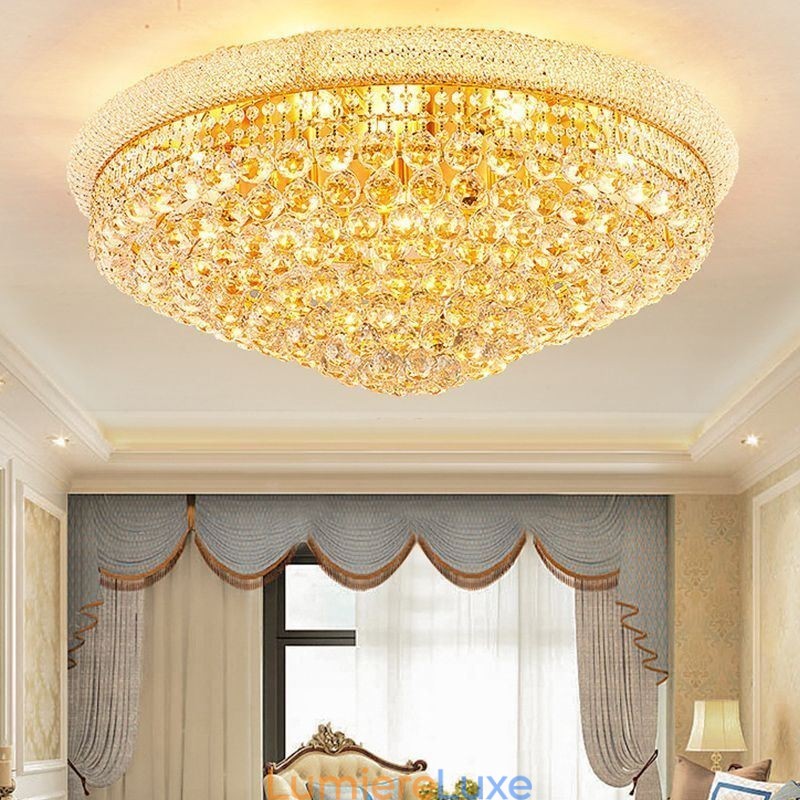 Plafonnier européen en cristal de luxe