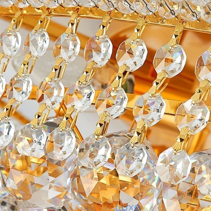 Plafonnier européen en cristal de luxe