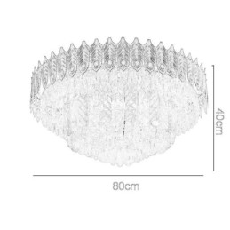 Plafonnier décoratif de luxe en cristal, rond et galvanisé, en forme de queue de phénix, doré