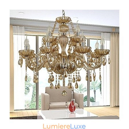 Lustre en verre cristal contemporain moderne Lustre en verre cristal contemporain moderne