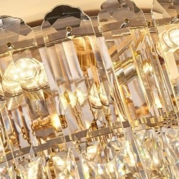 Plafonniers décoratifs ronds en cristal à montage encastré