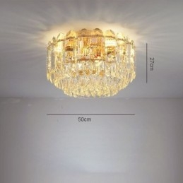 Plafonniers décoratifs ronds en cristal à montage encastré