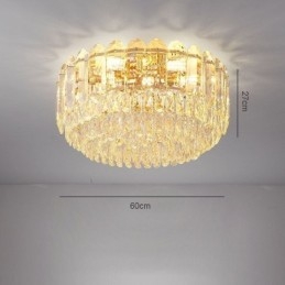 Plafonniers décoratifs ronds en cristal à montage encastré