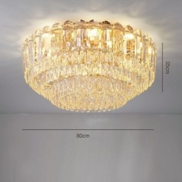Plafonniers décoratifs ronds en cristal à montage encastré