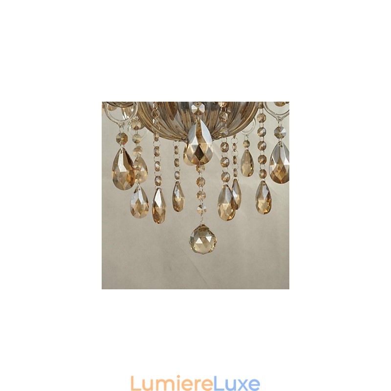 Lustre en verre cristal contemporain moderne