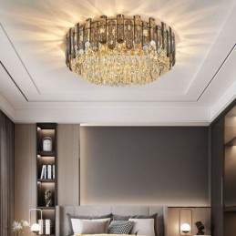Plafonnier en cristal, simple, moderne, rond, encastré, décoratif