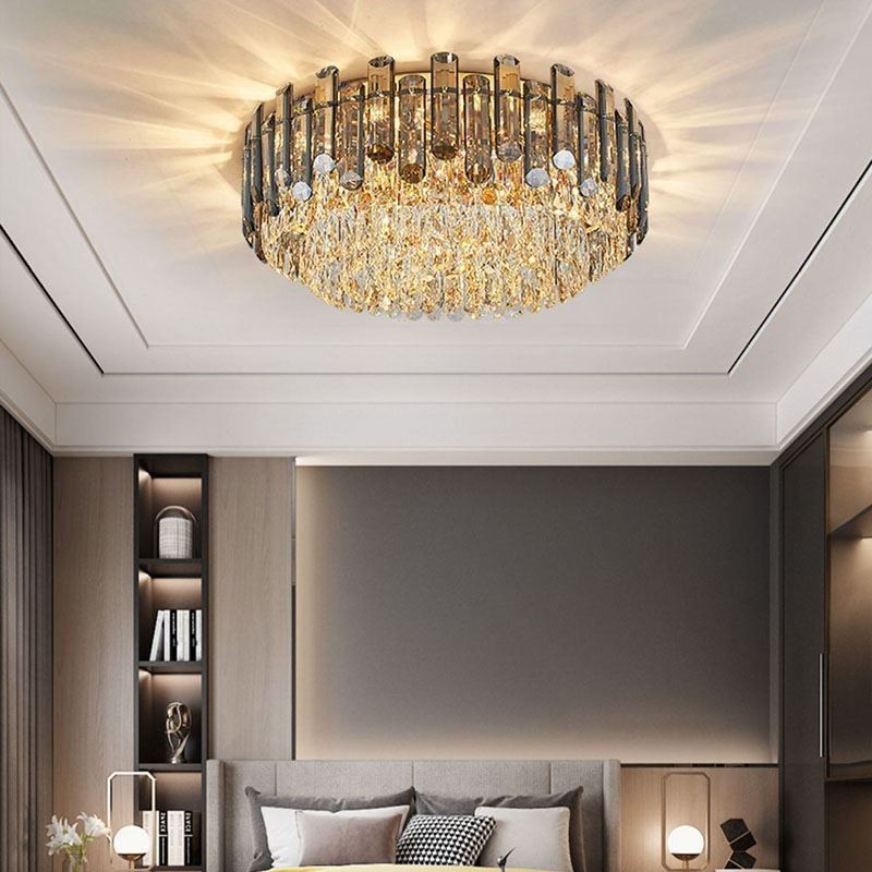 Plafonnier en cristal, simple, moderne, rond, encastré, décoratif