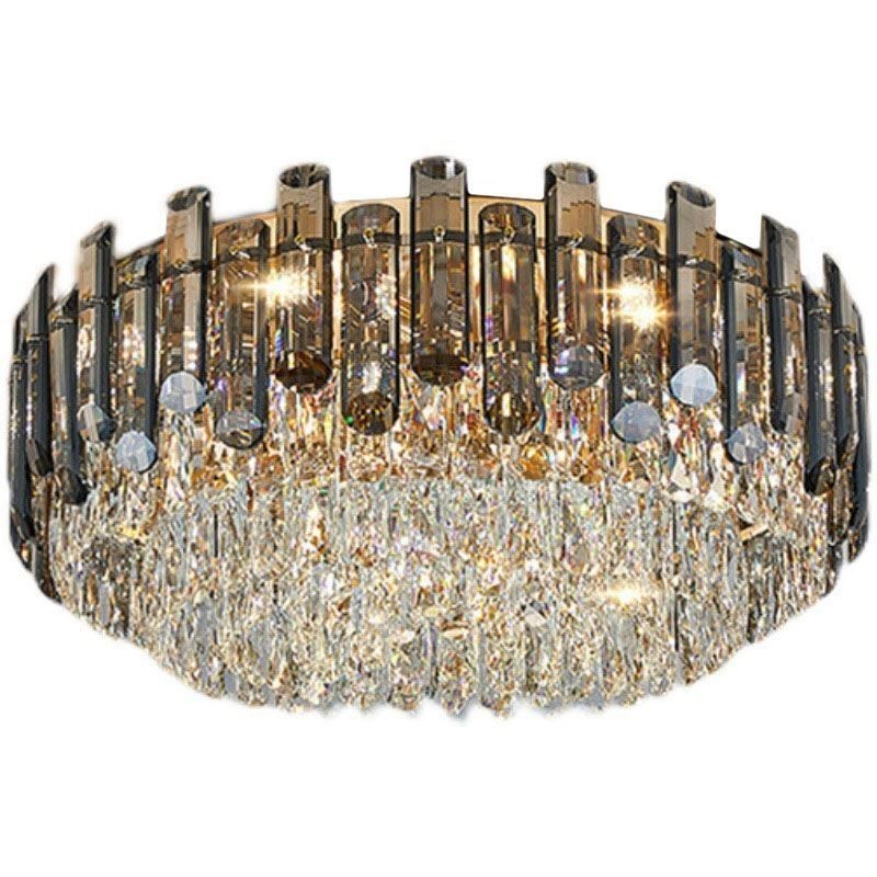 Plafonnier en cristal, simple, moderne, rond, encastré, décoratif