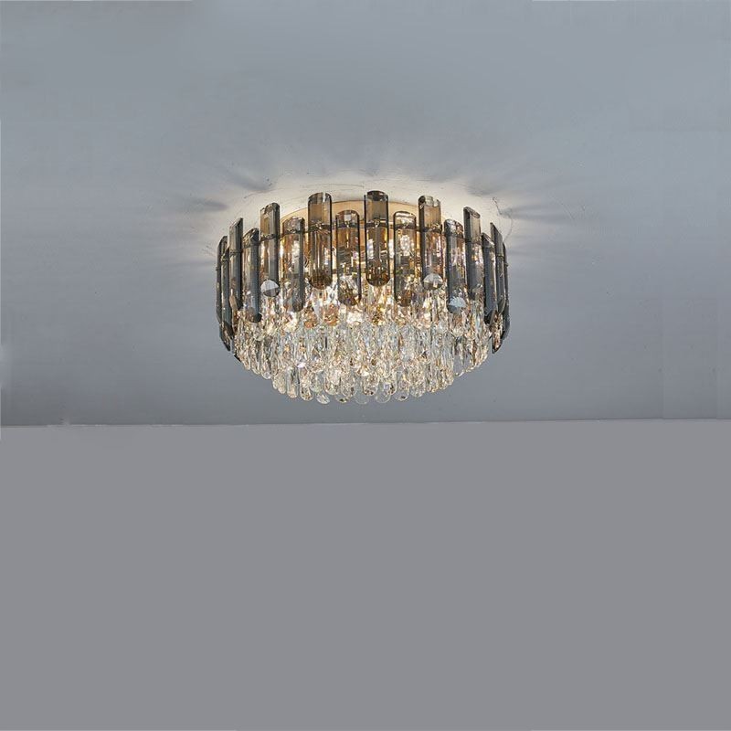 Plafonnier en cristal, simple, moderne, rond, encastré, décoratif