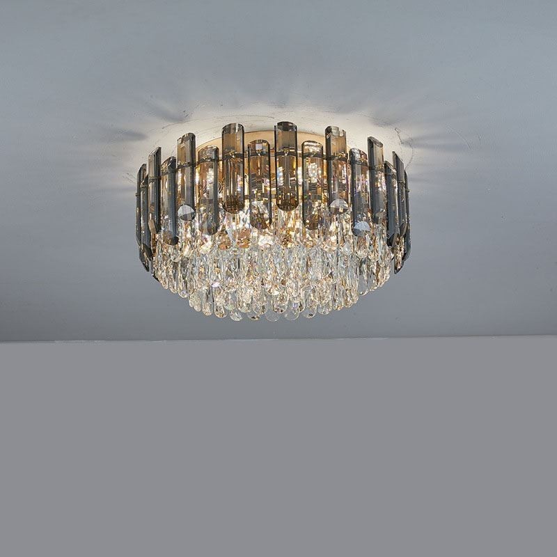 Plafonnier en cristal, simple, moderne, rond, encastré, décoratif