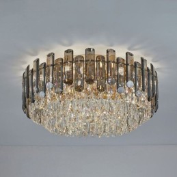 Plafonnier en cristal, simple, moderne, rond, encastré, décoratif
