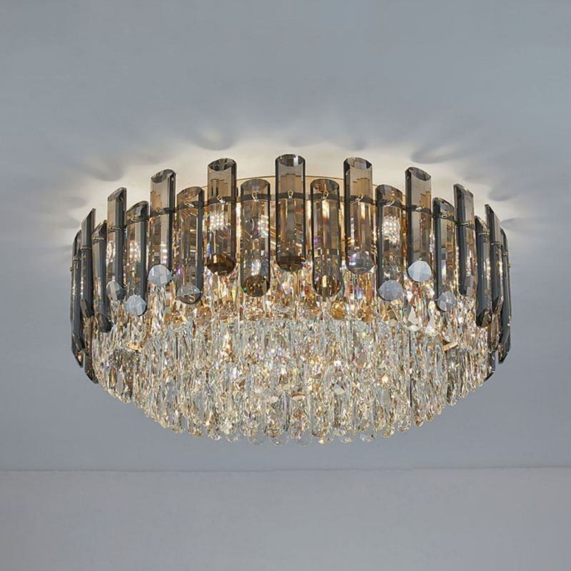 Plafonnier en cristal, simple, moderne, rond, encastré, décoratif