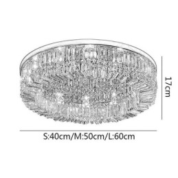 Plafonnier moderne et élégant en cristal à montage encastré