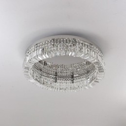 Plafonnier moderne et élégant en cristal à montage encastré