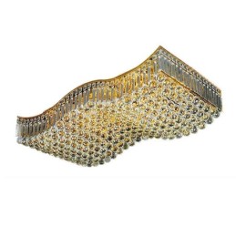 Lustre rectangulaire encastré en cristal européen